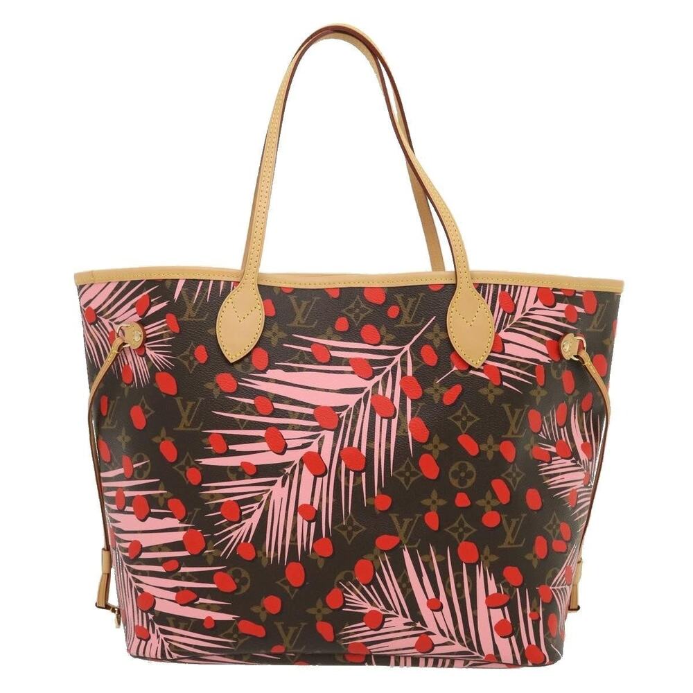 Louis Vuitton Monogram Jungle Dot Neverfull MM Tote Bag Brown